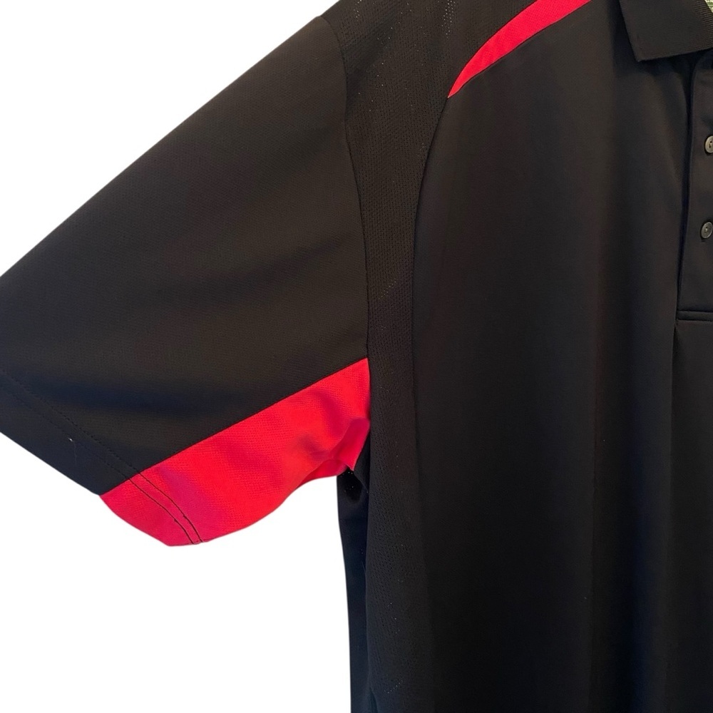 BEN HOGAN Performance Big Men's 3XL Polo Shirt Black Red 3 button short sleeve - Picture 4 of 6